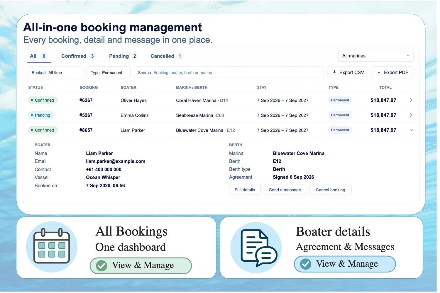 Booking Changes & Calendars Booking Changes & Calendars